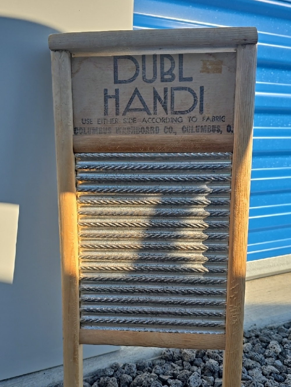Dubl Handi Vintage Wood and Metal Washboard